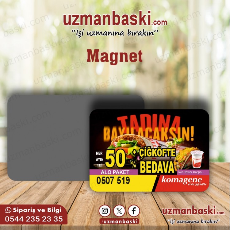 Çiğ Köfteci Magnet Tasarım Örneği