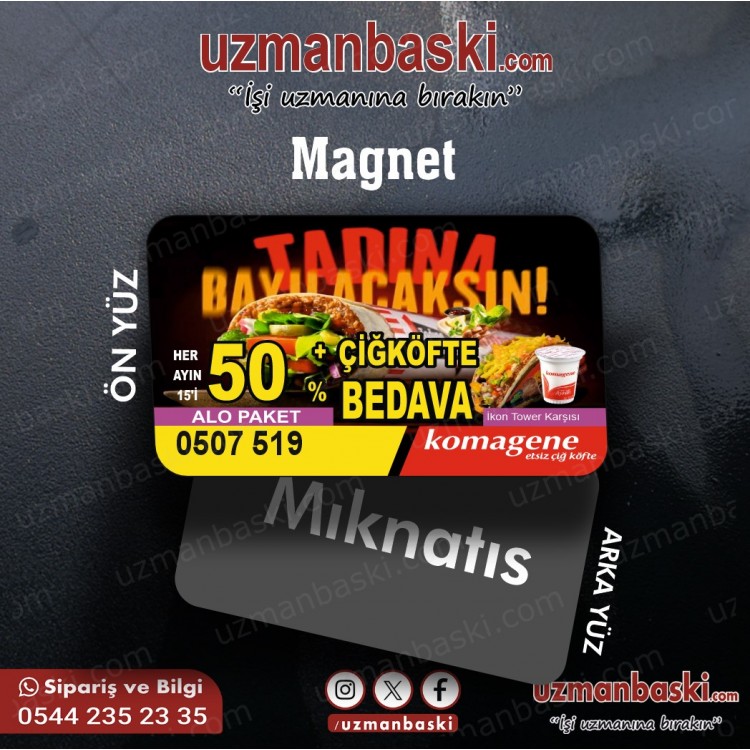 Çiğ Köfteci Magnet Tasarım Örneği Çiğ Köfteci Magnet Tasarım Örneği