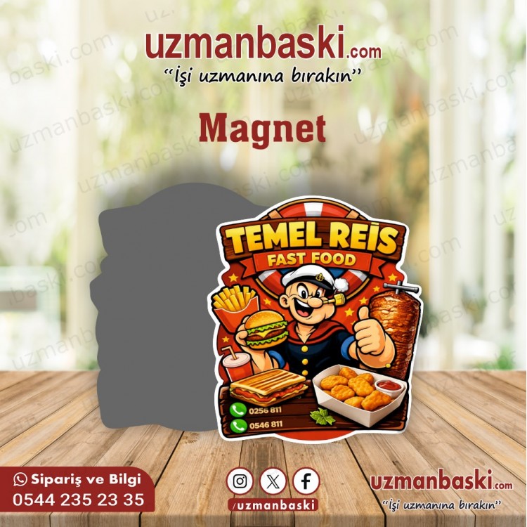 Dönerci ve Fast Food Özel Kesim Magnet Tasarımı