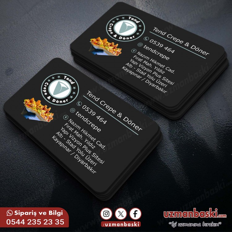 Döner Dükkanı Kartvizit Tasarımı Döner Dükkanı Kartvizit Tasarımı