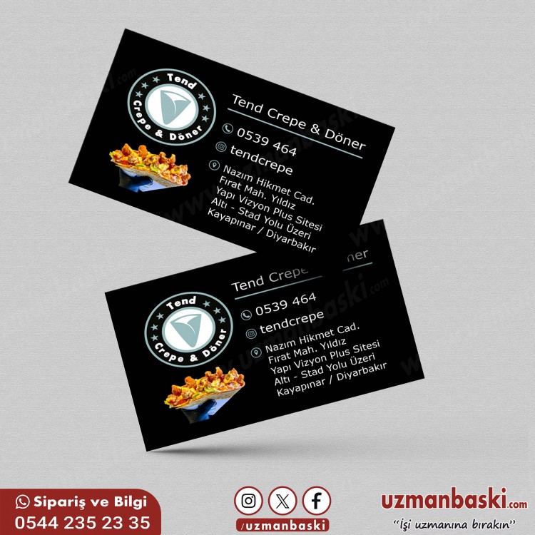Döner Dükkanı Kartvizit Tasarımı Döner Dükkanı Kartvizit Tasarımı