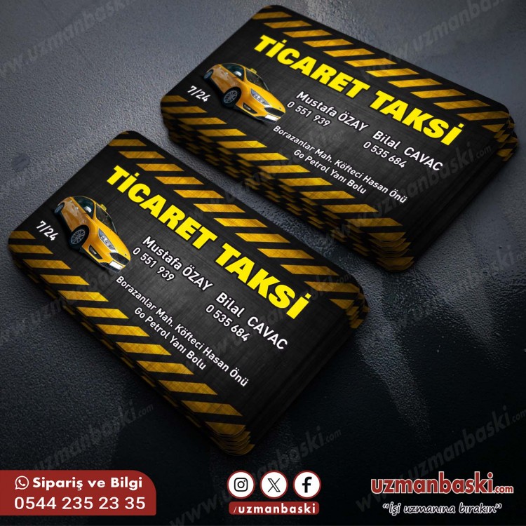 Ticari Taksi Durak Kartvizit Örneği Ticari Taksi Durak Kartvizit Örneği
