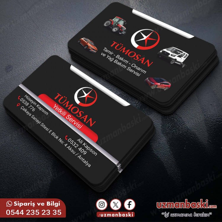 Oto Tamir, Bakım ve Servis Kartvizit Tasarımı Oto Tamir, Bakım ve Servis Kartvizit Tasarımı