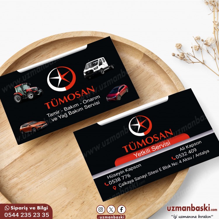 Oto Tamir, Bakım ve Servis Kartvizit Tasarımı Oto Tamir, Bakım ve Servis Kartvizit Tasarımı