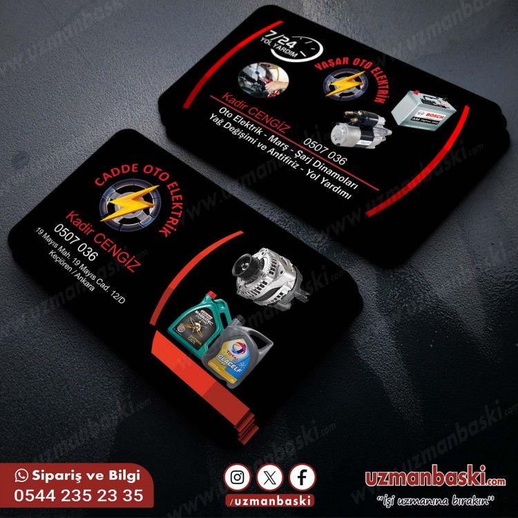 Oto Elektrik ve Yol Yardım Kartvizit  Oto Elektrik ve Yol Yardım Kartvizit