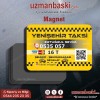Taksi Magnet - Özel Baskılı Magnetler Taksi magnet tasarımı - özel baskılı reklam magneti