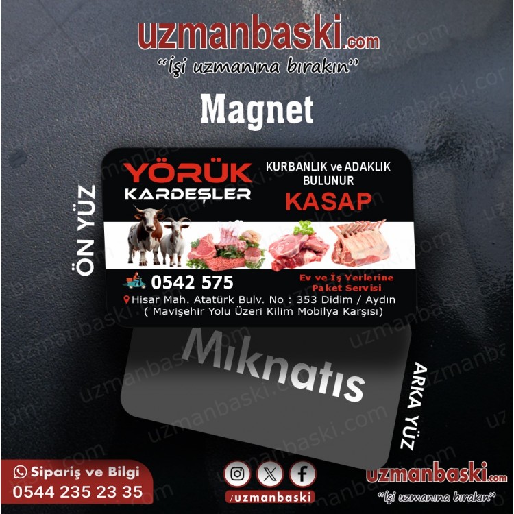 Kasap Magnet Tasarım Örneği Kasap Magnet Tasarım Örneği