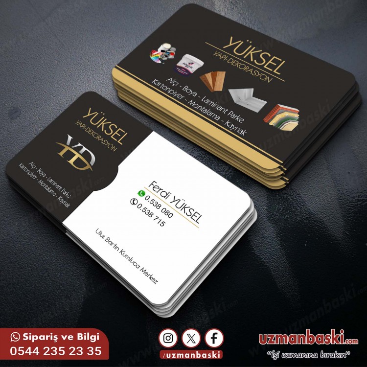 Yapı Dekorasyon Kartvizit Tasarımı Örneği Yapı Dekorasyon Kartvizit Tasarımı Örneği
