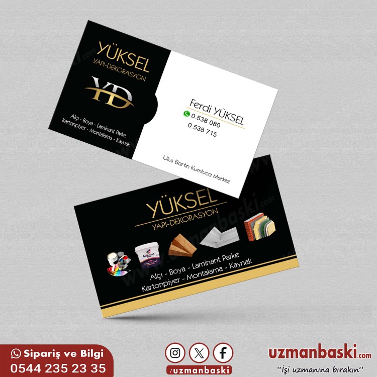 Yapı Dekorasyon Kartvizit Tasarımı Örneği