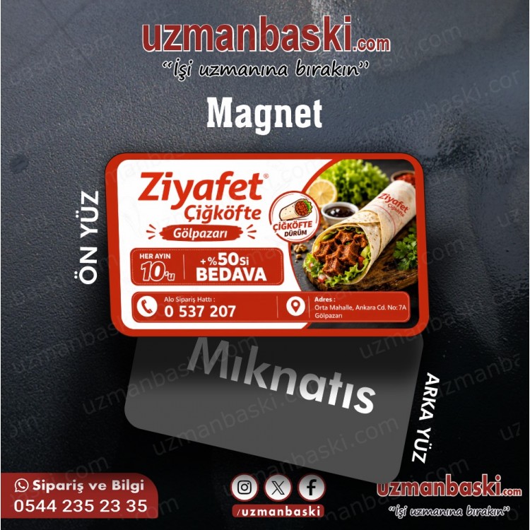 Çiğköfteci Magnet Örneği Çiğköfteci Magnet Örneği