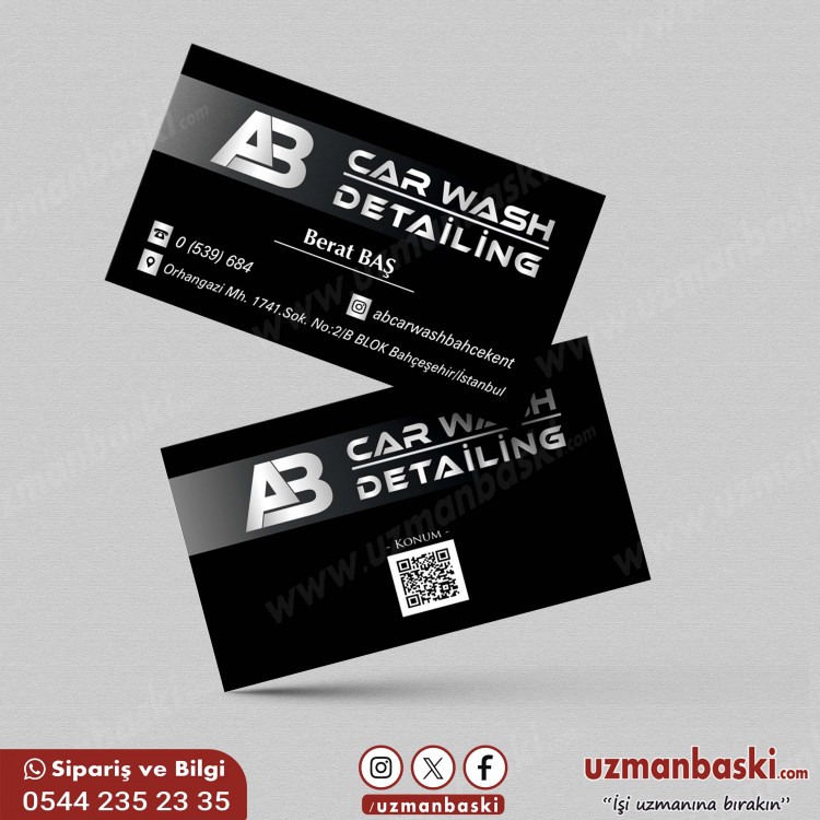 Oto Yıkama Kartvizit Oto yıkama kartvizit tasarımı