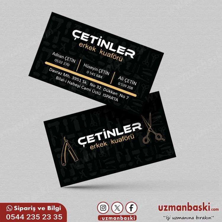 Güzellik Merkezi ve Kuaför Kartvizit Tasarımı Güzellik merkezi ve kuaför kartvizit tasarımı örneği