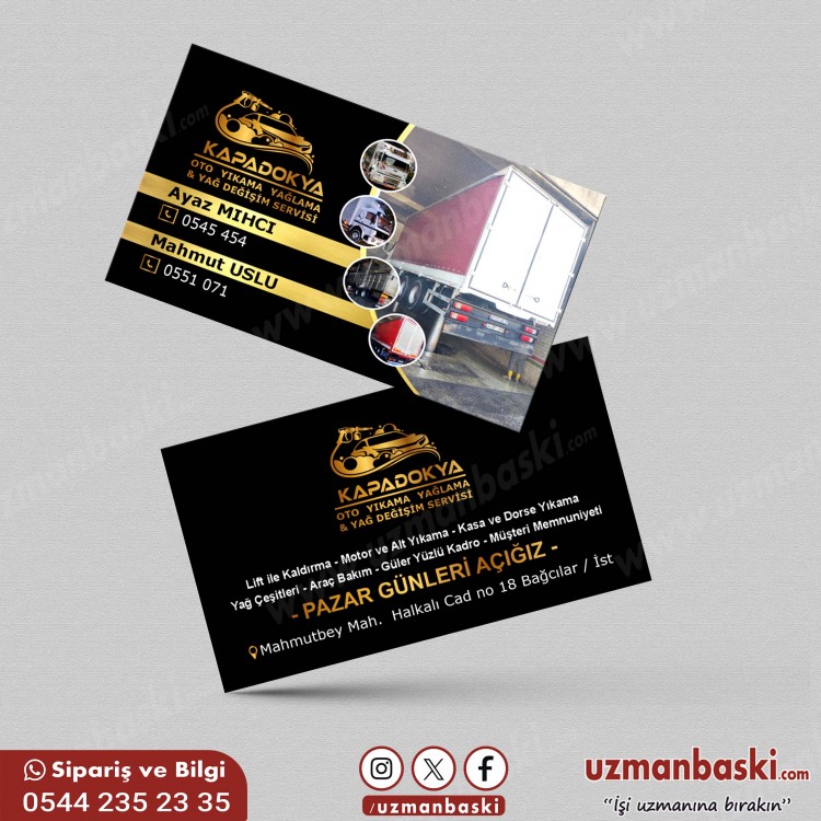 Oto Temizlik ve Bakım Kartvizit Örneği Oto Temizlik ve Bakım Kartvizit Örneği