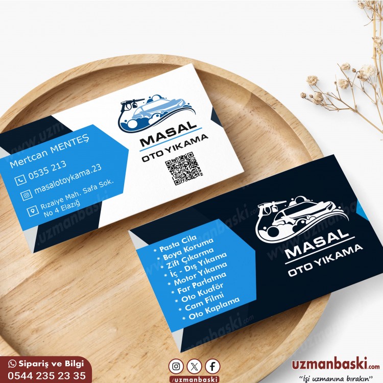 Oto Kuaför Kartvizit Örneği  Oto Kuaför Kartvizit Örneği