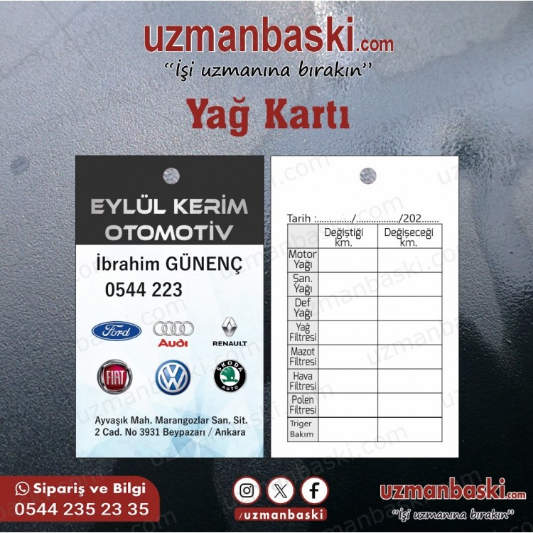 Eylul Oto Yağ Kartı Eylul Oto Yağ Kartı