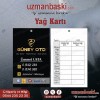 Güney Oto Yağ Bakım Kartı Örneği Güney Oto delikli yağ bakım kartı tasarımı