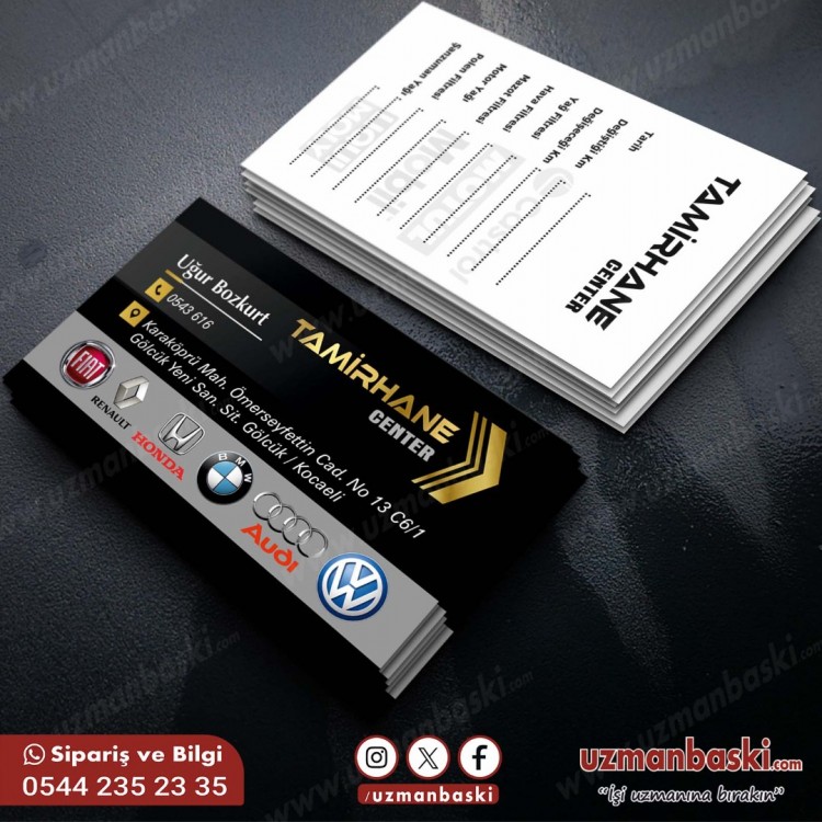 Yağ Bakım Kartı Standart 2 Yağ Bakım Kartı Standart 2