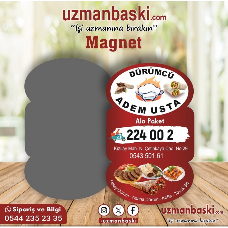 Dürümcü Magnet Tasarım Örneği Dürümcü Magnet Tasarım Örneği