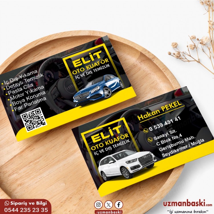 Oto Yıkama Kuaför Kartvizit Tasarımı Oto Yıkama Kuaför Kartvizit Tasarımı