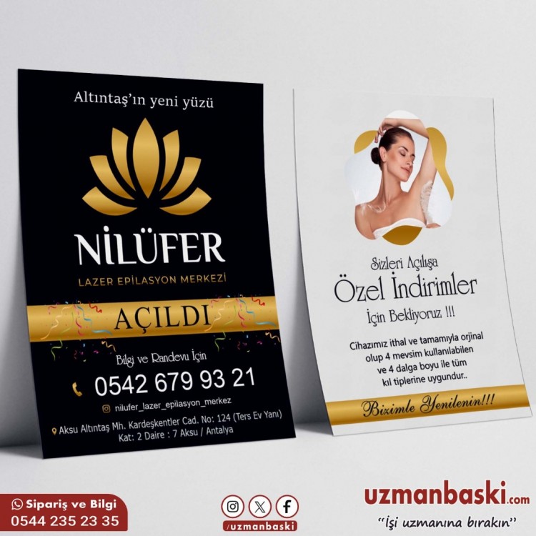 Epilasyon Merkezi Broşür Örneği Epilasyon Merkezi Broşür Örneği