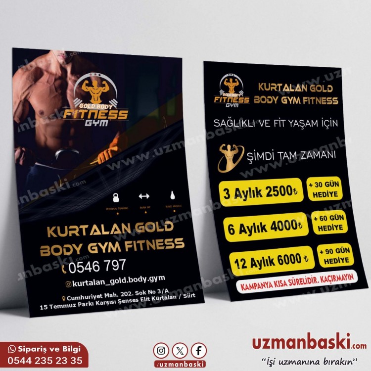 Spor Salonu Gym Broşür Örneği