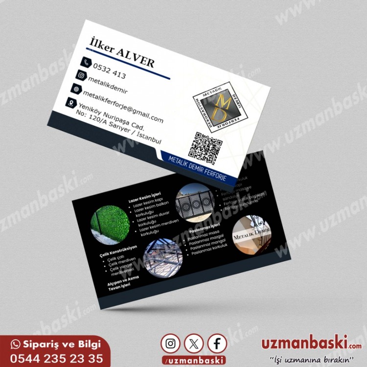 Demir Doğrama Perfoje Kartvizit Tasarım Örneği Demir Doğrama Perfoje Kartvizit Tasarım Örneği