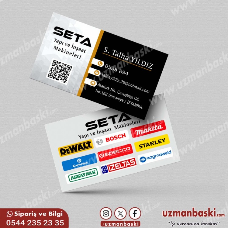 İnşaat ve Yapı Makineleri Kartvizit Tasarımı