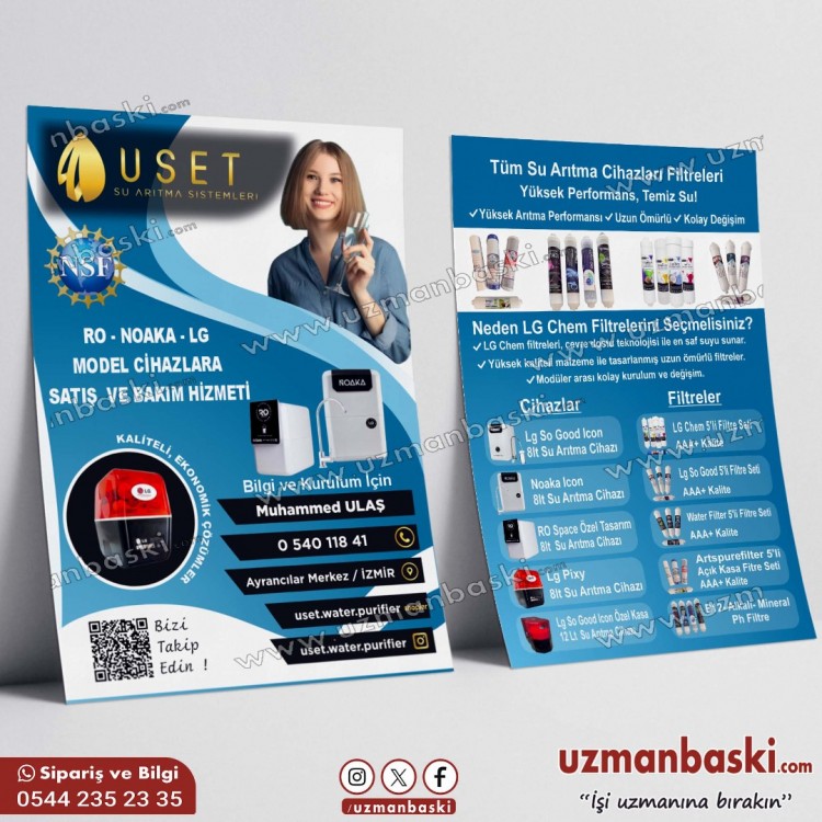 Su Arıtma Cihazı Broşür Örneği Su Arıtma Cihazı Broşür Örneği