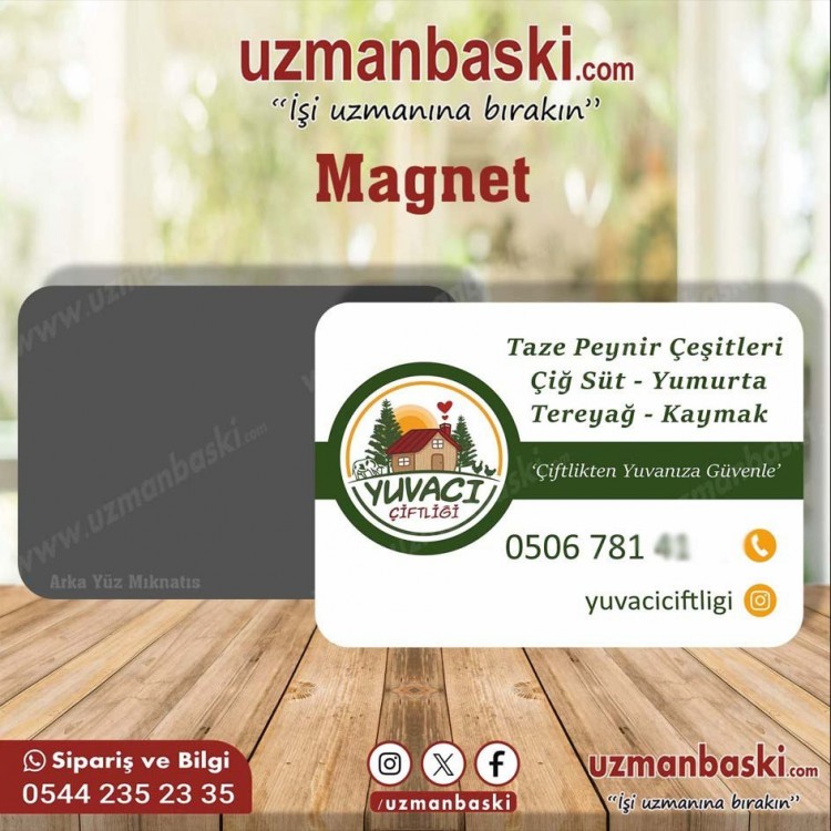 Çiftlik Doğal Ürünler Magnet Örneği Çiftlik Doğal Ürünler Magnet Örneği
