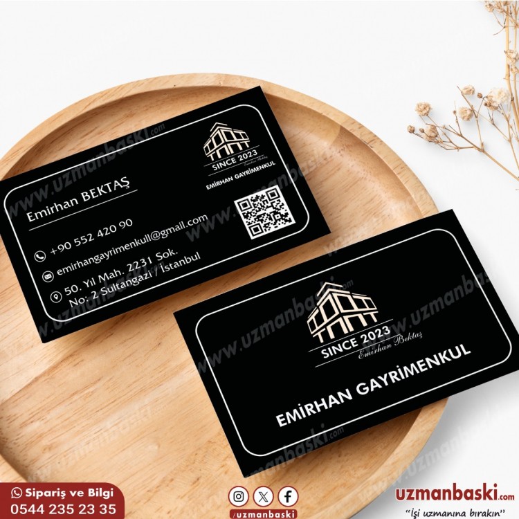 Emlakçı Gayrimenkul Kartvizit Tasarımı Emlakçı Gayrimenkul Kartvizit Tasarımı