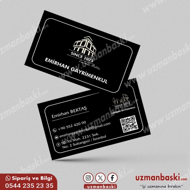 Emlakçı Gayrimenkul Kartvizit Tasarımı Emlakçı Gayrimenkul Kartvizit Tasarımı