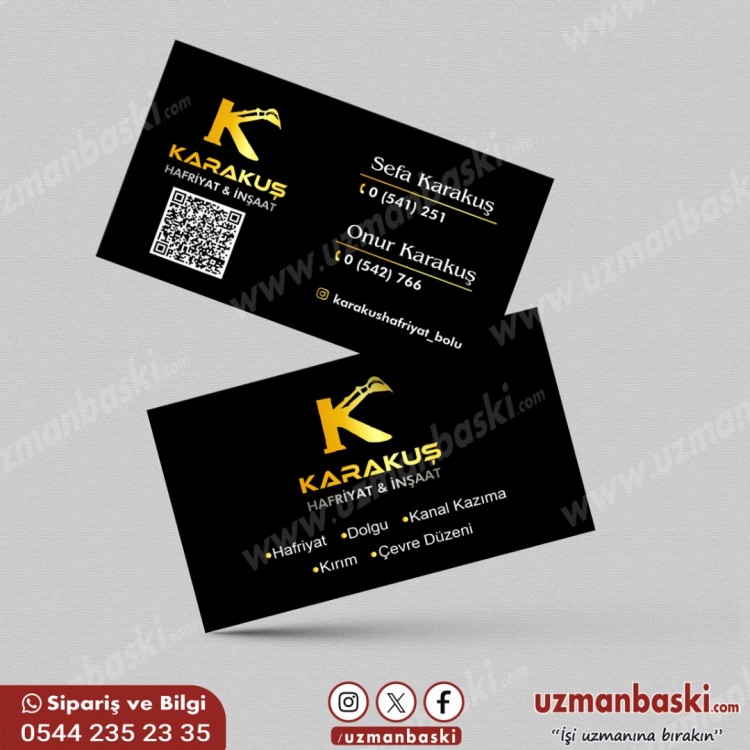 Hafriyat Kepçe Kartvizit Tasarım Örneği