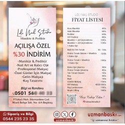 Nail Tırnak Studio Broşür Tasarım Örneği