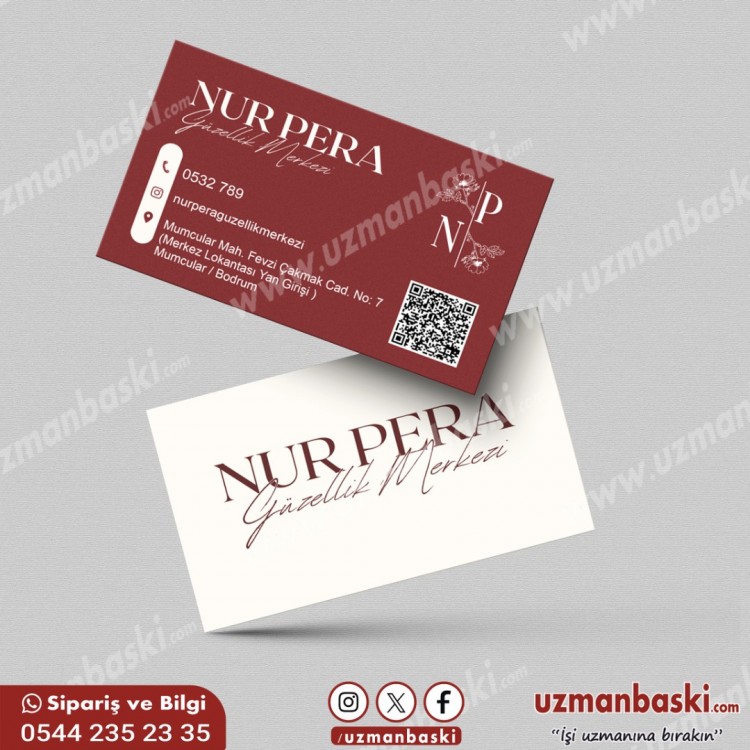 Güzellik Merkezi Kartvizit Tasarımı Güzellik Merkezi Kartvizit Tasarımı