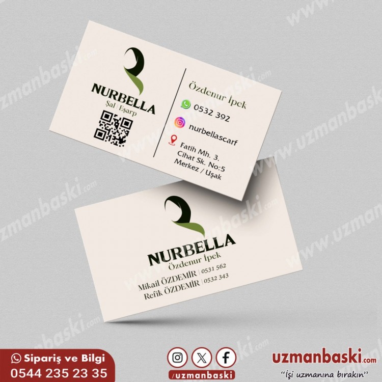 Şal Eşarp Tekstil Kartvizit Tasarımı