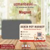 Petshoplar için hazırlanmış renkli ve profesyonel magnet tasarım örneği.