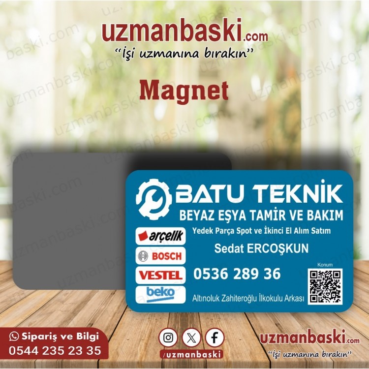Beyaz Eşya Servisi Magnet Tasarımı