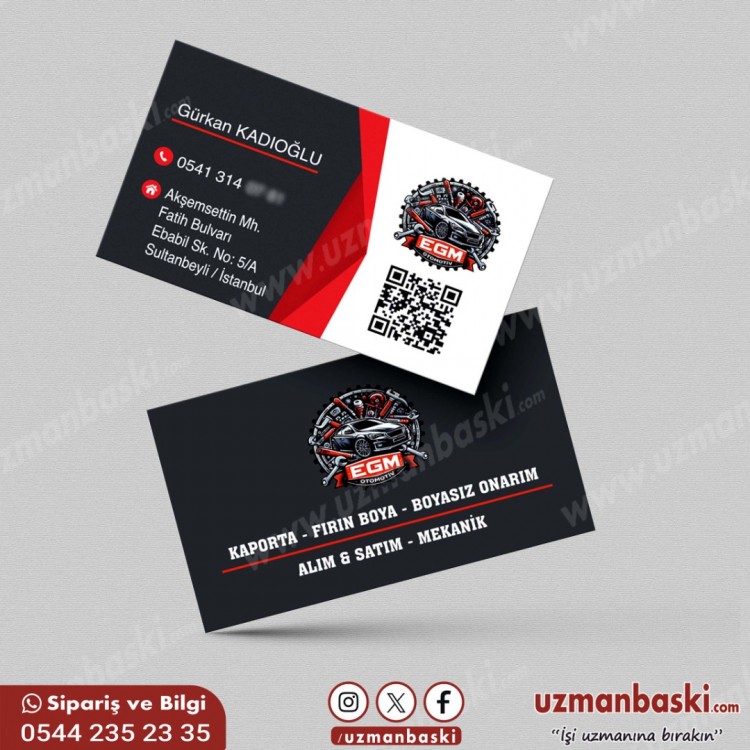Oto Servis Kartvizit Tasarımı