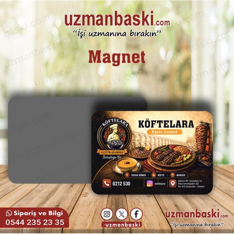 Köfteci ve Dönerci Paket Servis Magnet Tasarımı
