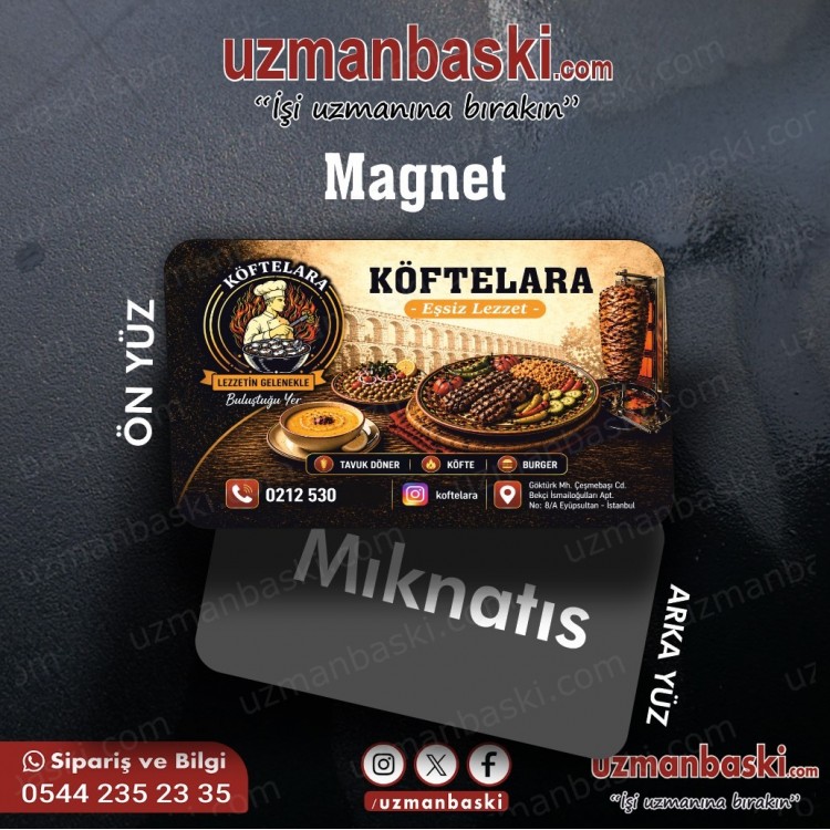 Köfteci ve Dönerci Paket Servis Magnet Tasarımı