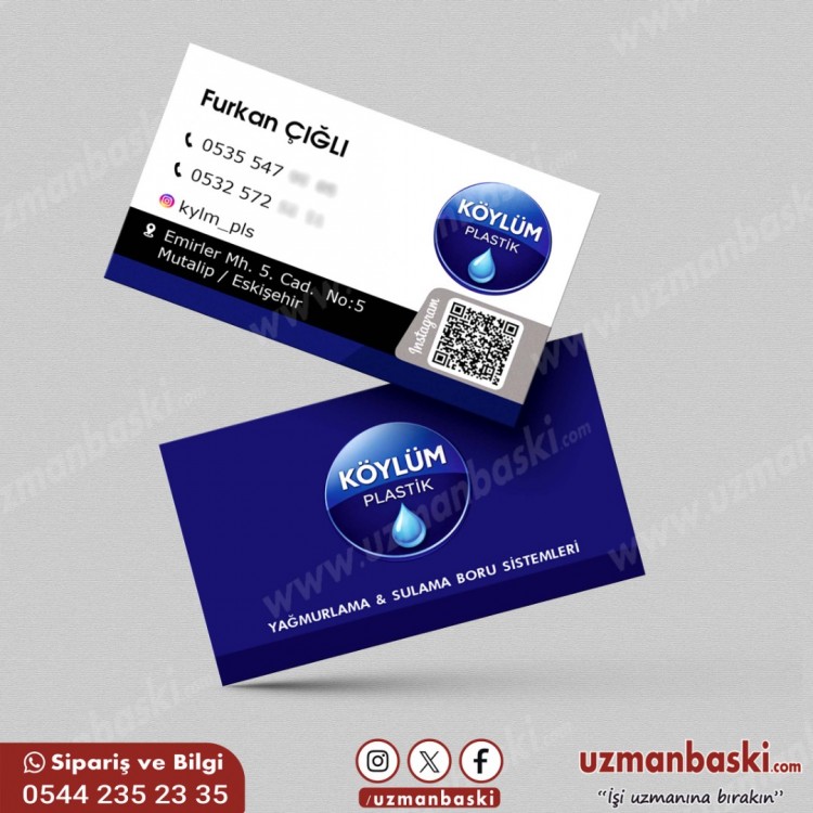 Yağmurlama ve Sulama Sistemleri Kartvizit Tasarımı