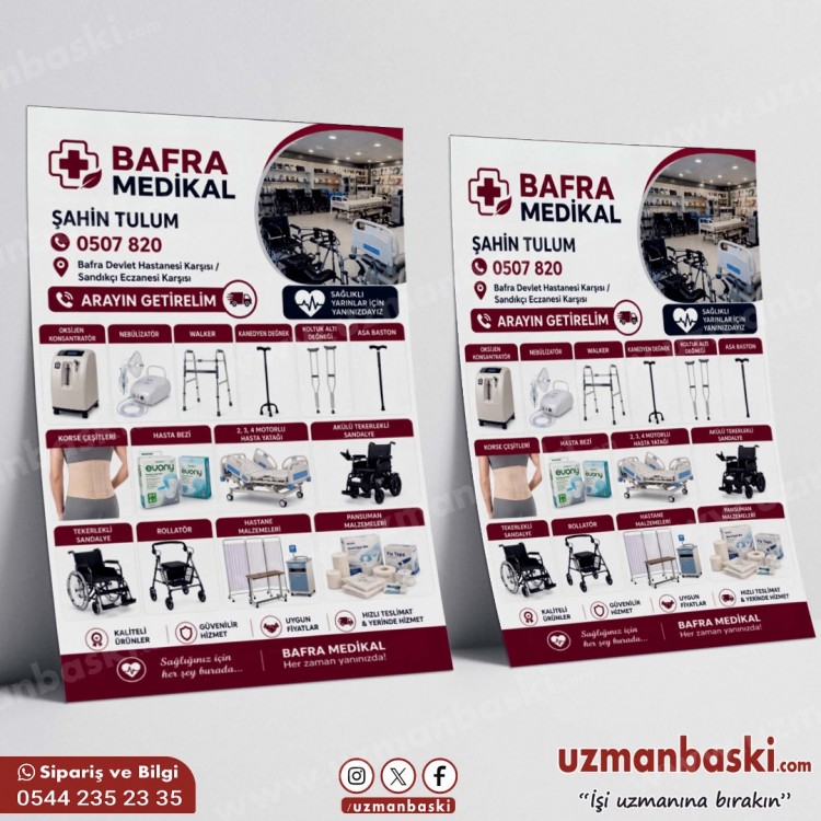 Medikal Malzeme Satışı ve Tanıtım Broşürü Tasarımı