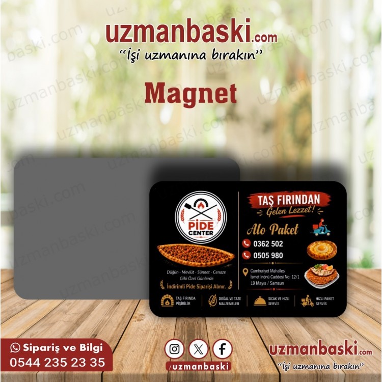 Taş Fırın Pide ve Paket Servis Magnet Tasarımı