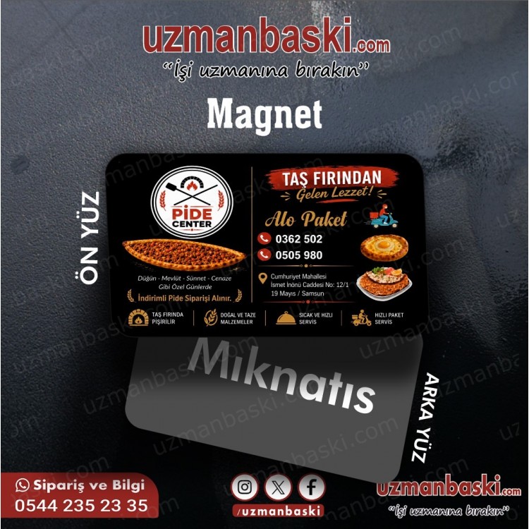 Taş Fırın Pide ve Paket Servis Magnet Tasarımı
