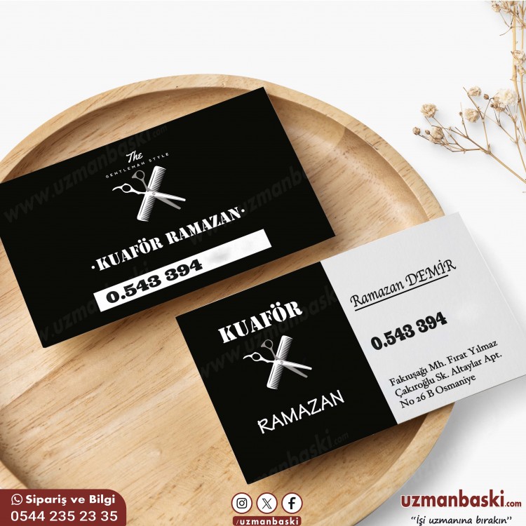 Güzellik Merkezi ve Kuaför Kartvizit Tasarımı Güzellik merkezi ve kuaför kartvizit tasarımı örneği