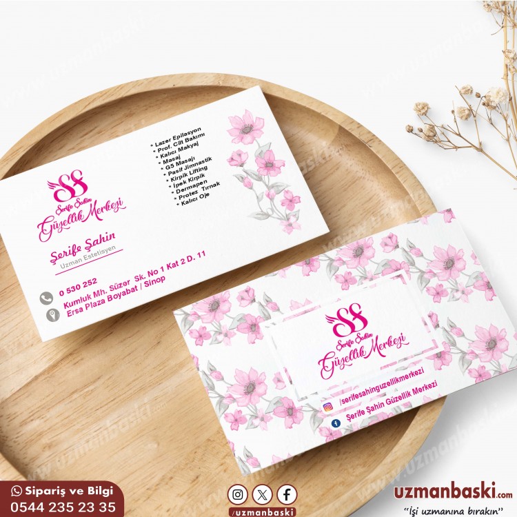 Güzellik ve Estetik Merkezi Kartvizit Örneği Güzellik ve Estetik Merkezi Kartvizit Örneği