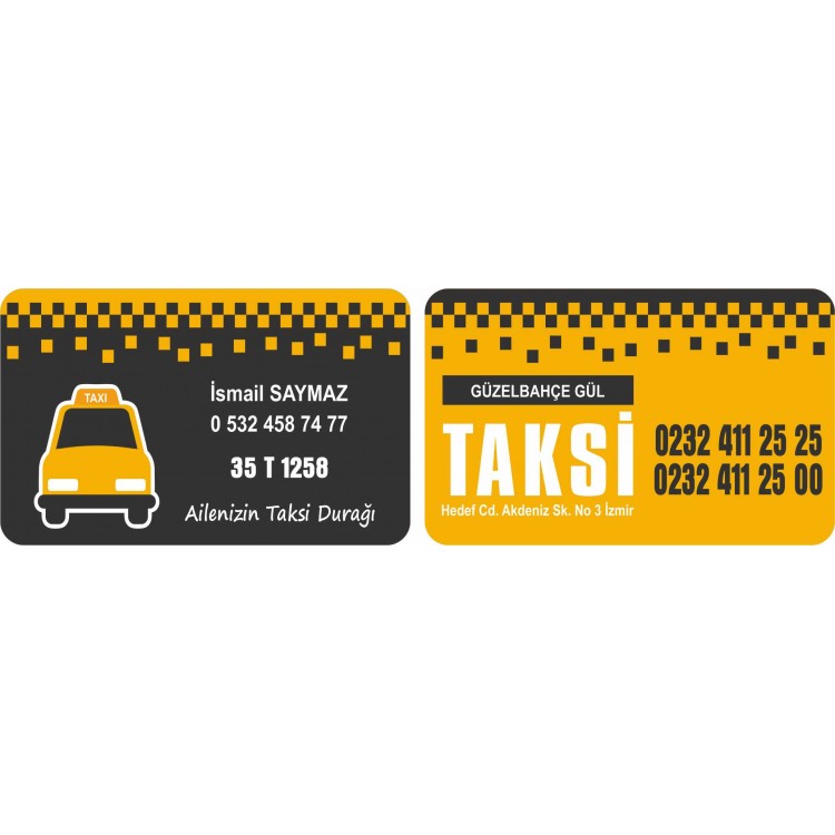 TAKSİ KARTVİZİT TAKSİ KARTVİZİT
