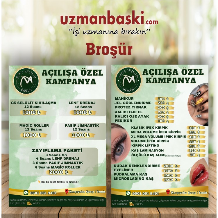 Güzellik Merkezi Broşür Güzellik Merkezi Broşür