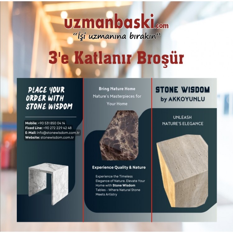 Mermer Broşür 3'e Katlanır Mermer Broşür 3'e Katlanır