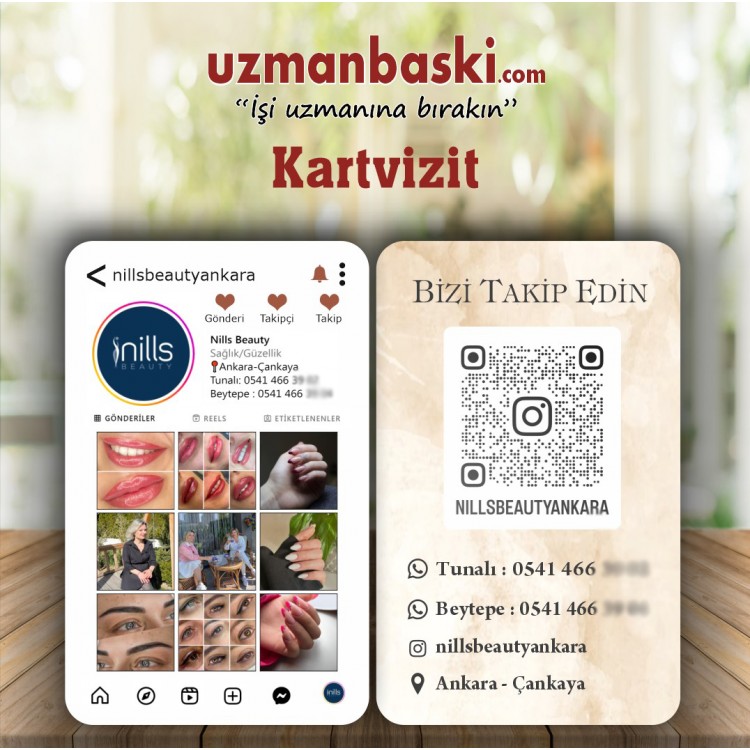 Güzellik Salonu Beauty Merkezi Kartvizit Güzellik Salonu Beauty Merkezi Kartvizit